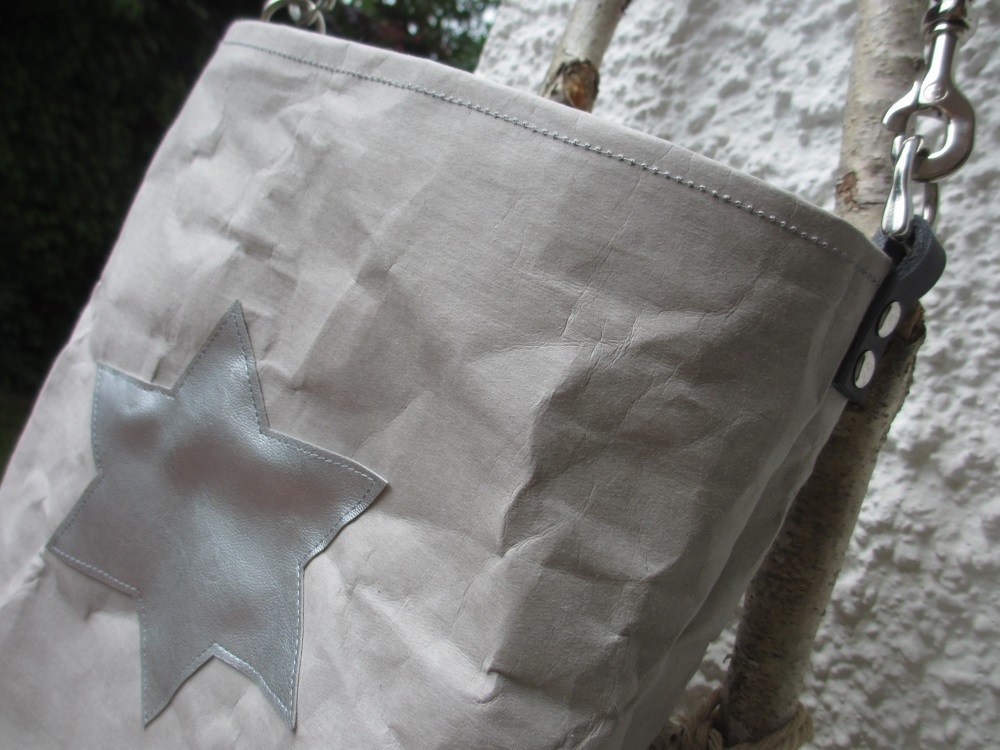 Snappap Tasche nähen. Nähanleitung, Freebie www.made-in-minga.de Snappap Tasche mit Stern aus Kunstleder