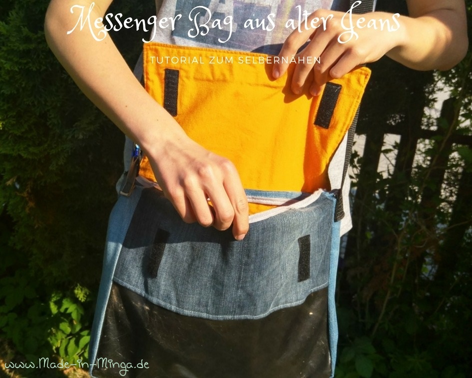 freebook - tutorial für messenger bag aus alter jeans