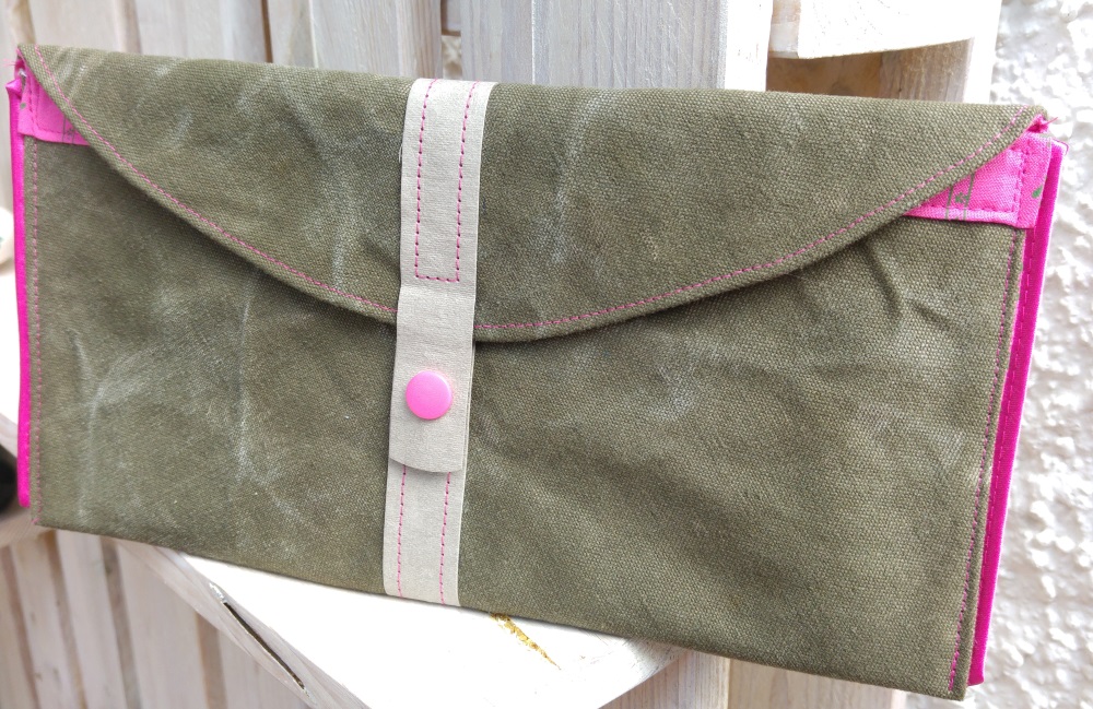Tutorial. Clutch nähen, kleine Tasche aus robustem Canvas