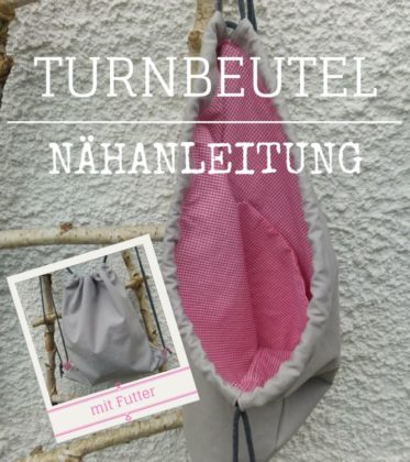 Turnbeutel mit Futter nähen