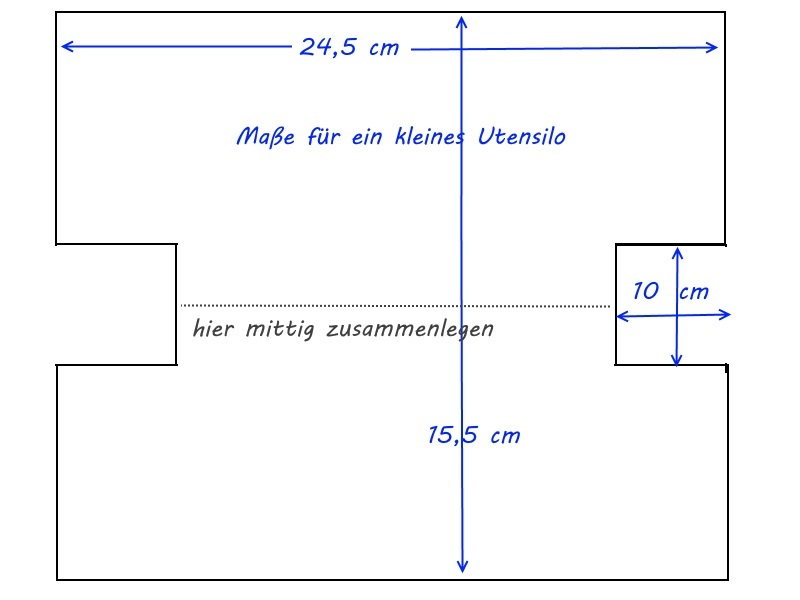 Schnittmuster für ein kleines Utensilo