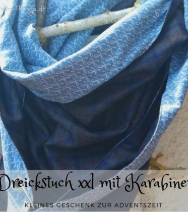 Dreieckstuch mit Karabiner. Anleitung zum Selbernnähen