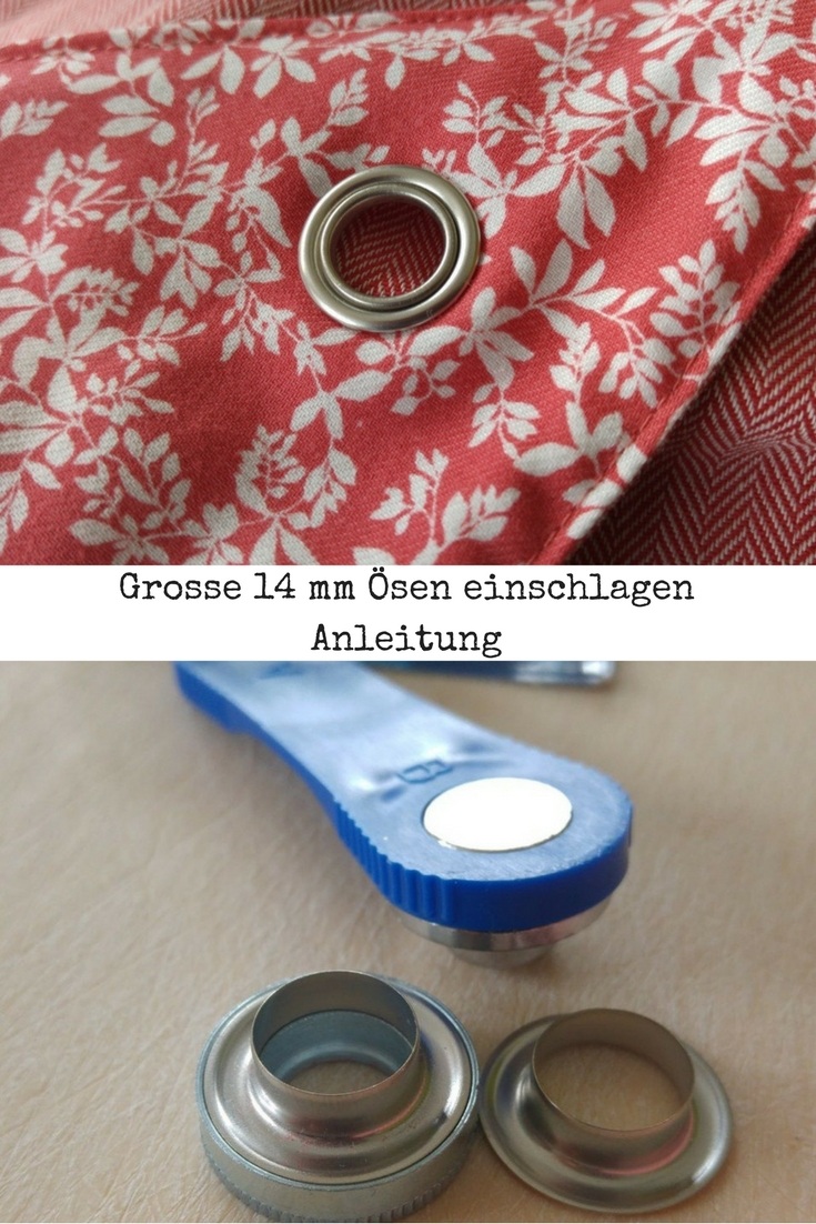 Grosse 14mm Prym Ösen einschlagen Anleitung