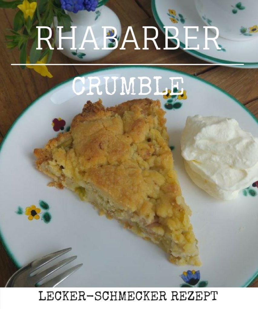 Rhabarber Crumble Streuselkuchen backen