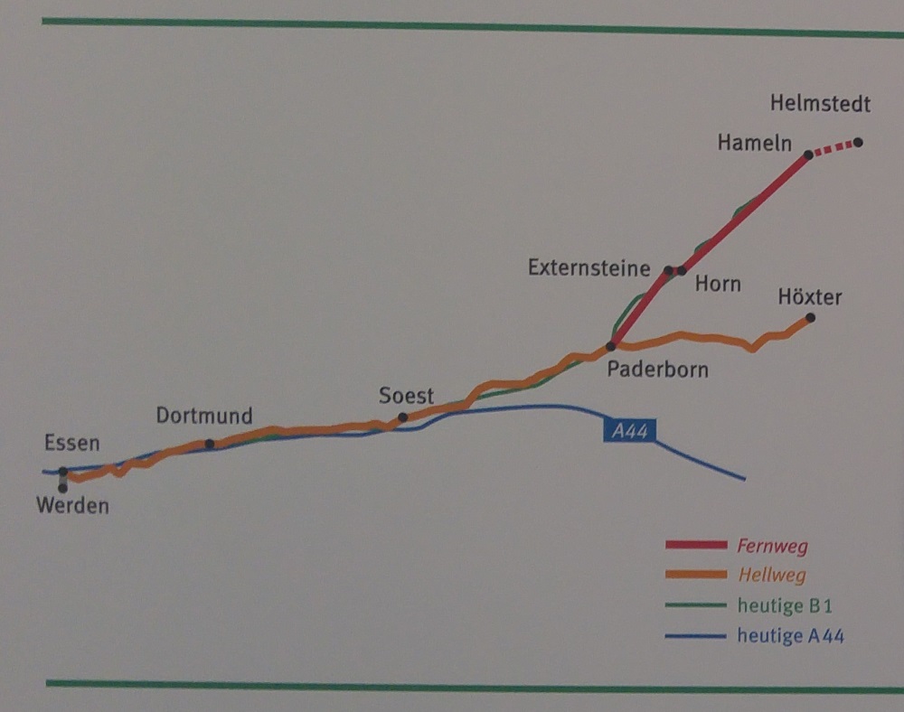die heutige B1 folgt alten Fernwegen