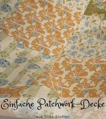 einfache Patchworkdecke nähen