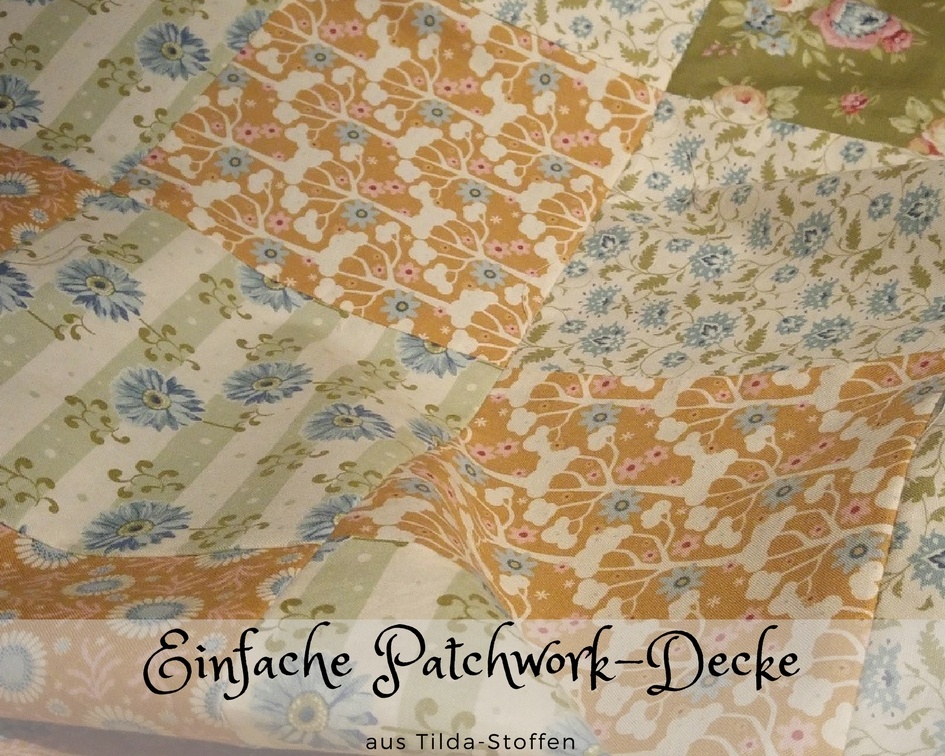 einfache Patchworkdecke nähen