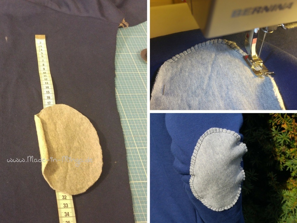 Armpatches aufnähen auf Herzkönig von Fred von Soho
