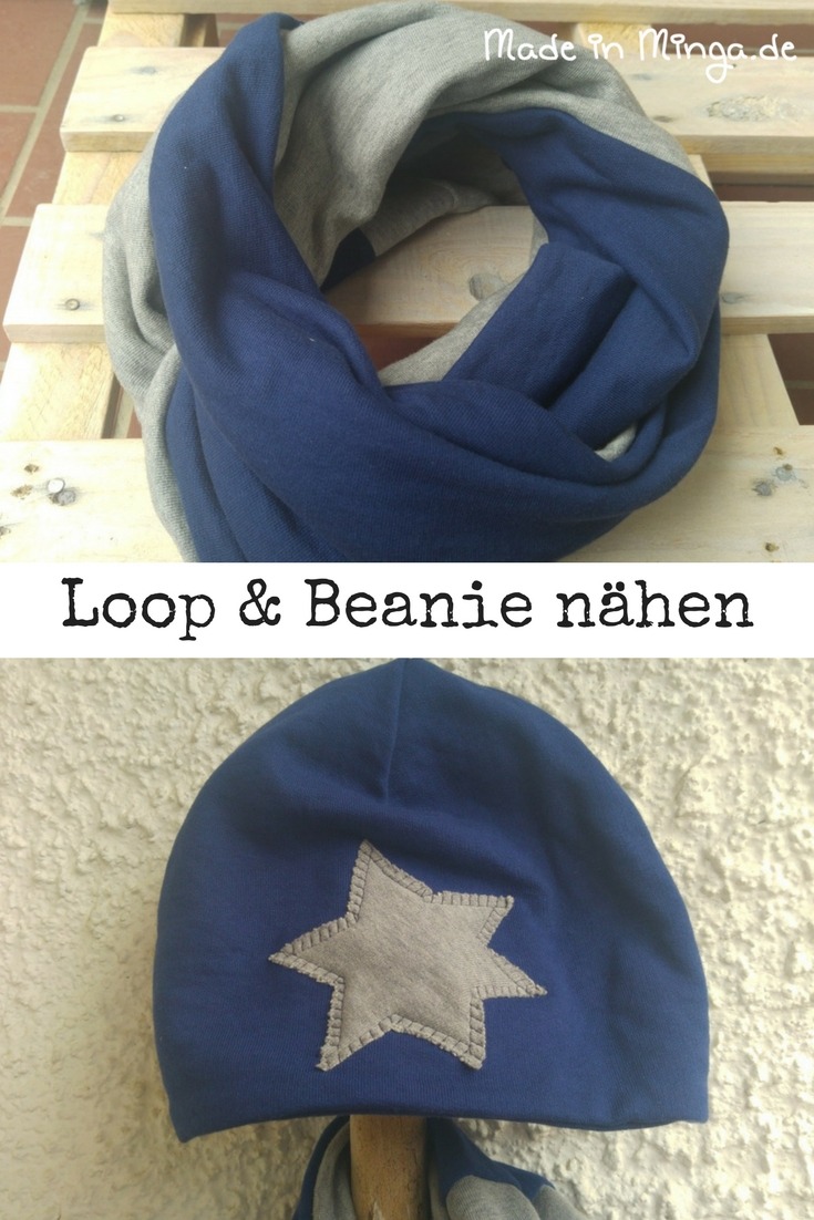 Loop und Beanie selbst genäht.