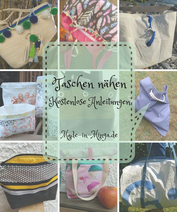 viele Nähanleitungen zu Taschen