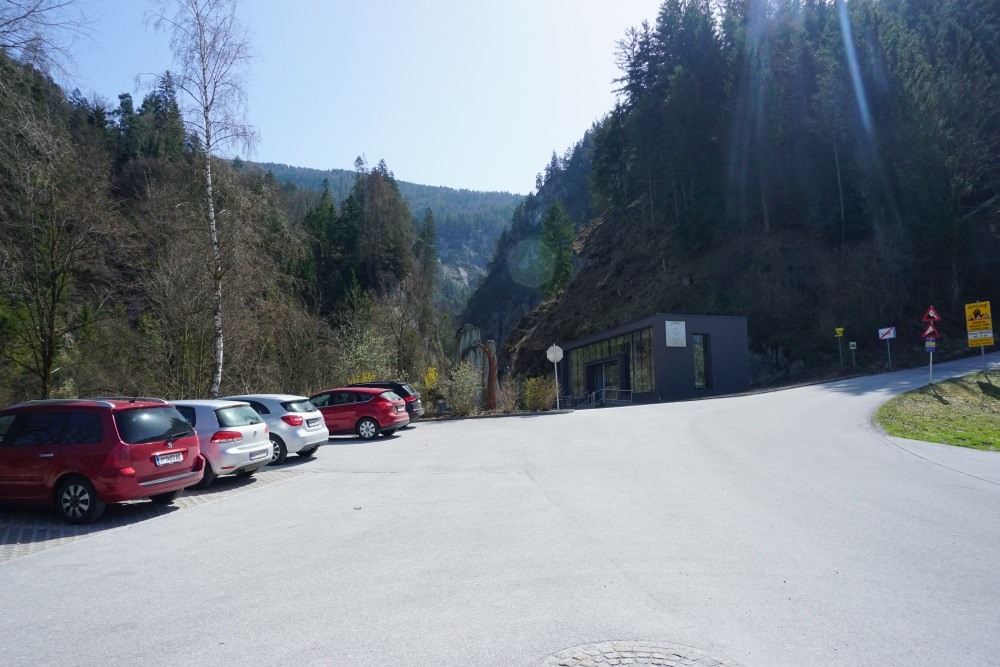 Wanderparkplatz am Eingang der Kundler Klamm