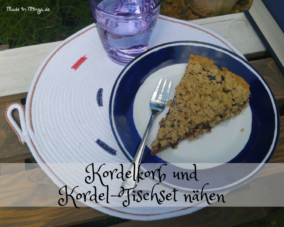 verschiedene Kordelkörbe nähen und Tischset aus Kordel