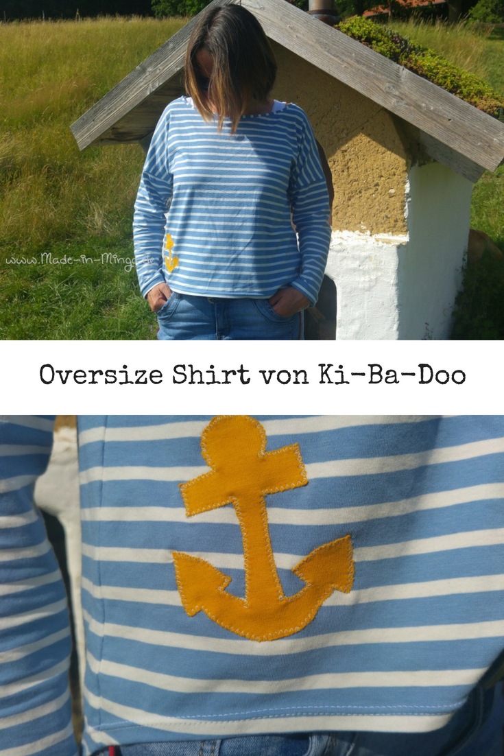 Oversize Shirt mit Anker Applikation