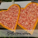Herz - Topflappen selber nähen. Nähanleitung