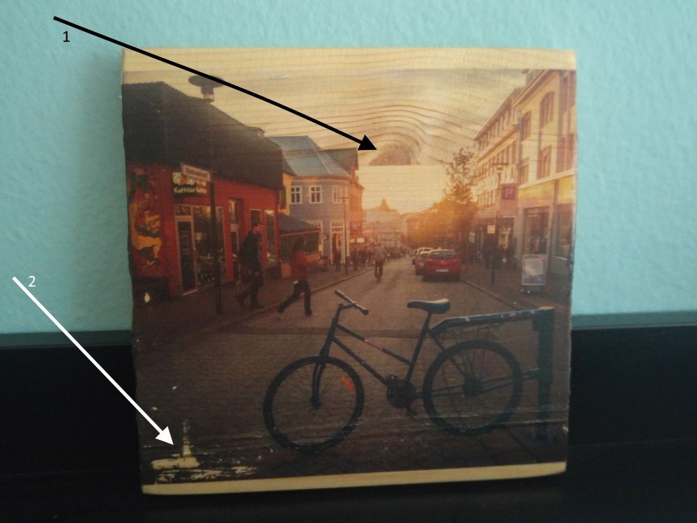 zu viel Papier abgerubbelt beim fototransfer