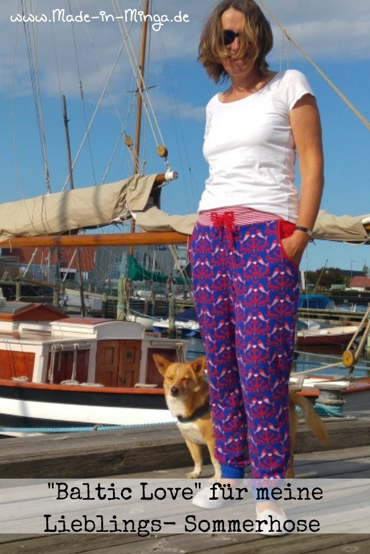 Jersey Jogginghose aus dem Stoff Baltic Love