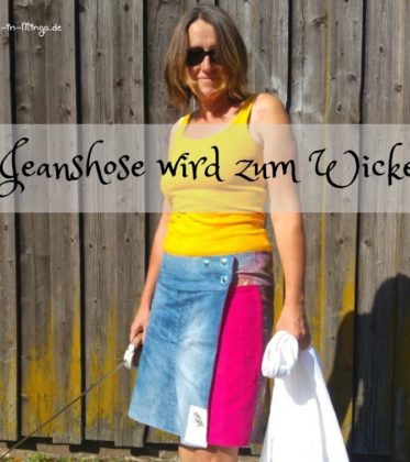 wickelrock, alte Jeans färben, upycling