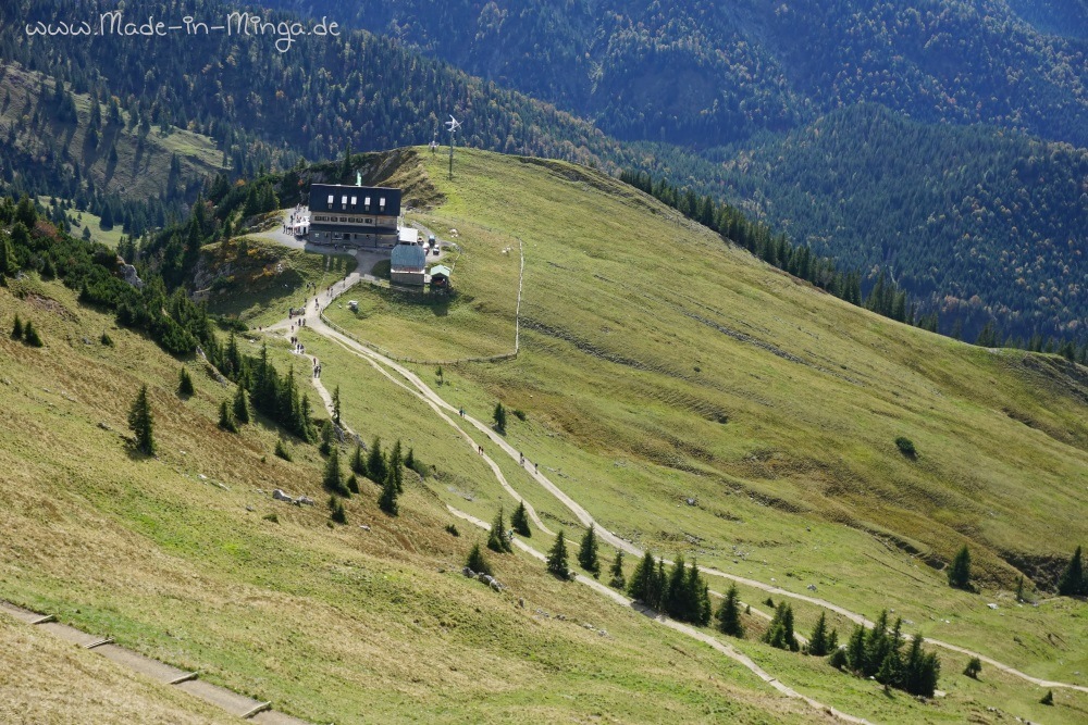 Blick von der Rotwand auf das Rotwandhaus