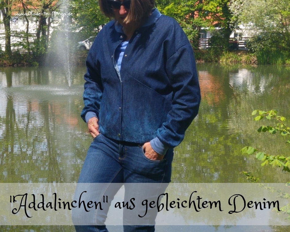 addalinchen-blouson aus gebleichtem Denim