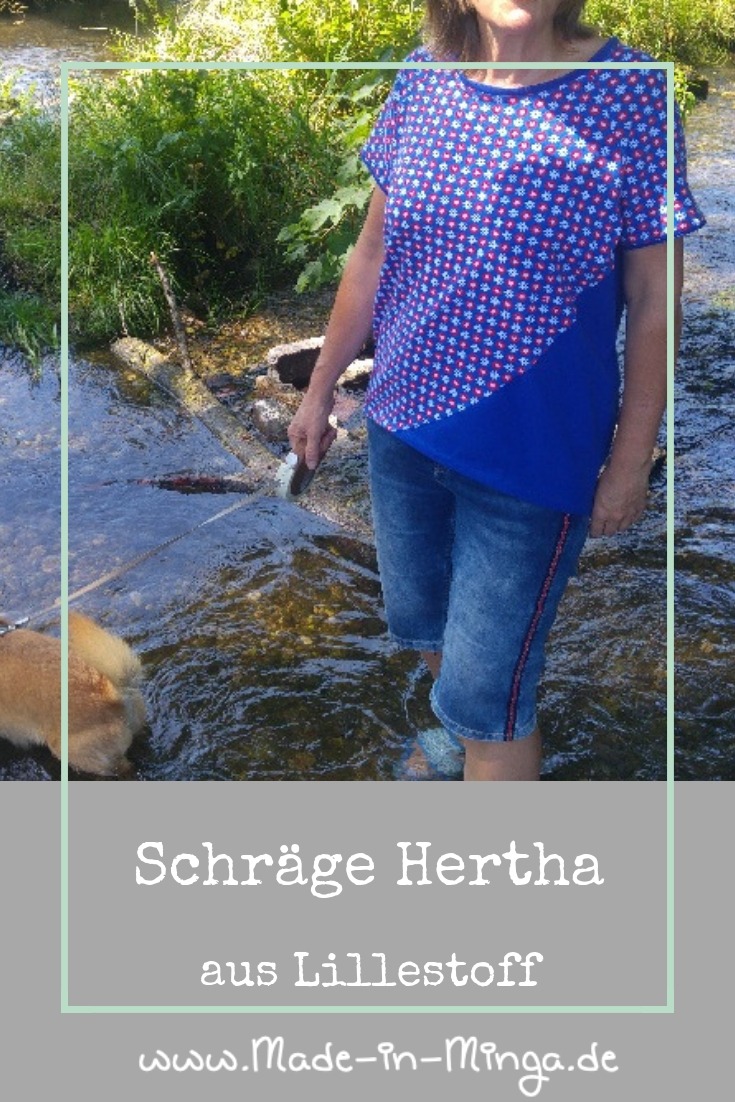 schraege Hertha naehen aus Sommersweat von Lillestoff