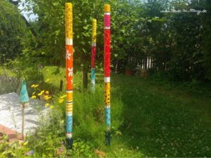 GartenDeko selbst gemacht Stele aus Holz, Anleitung