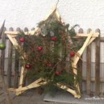 großer Weihnachststern aus Holz