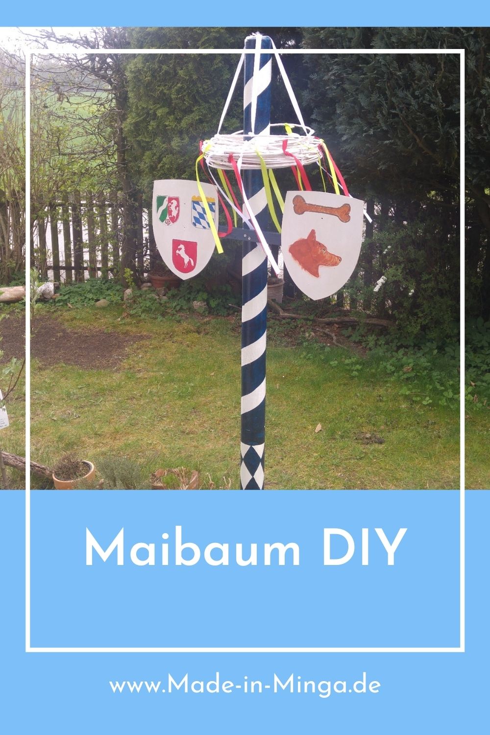 kleinen Maibaum für den Garten selber machen, Anleitung