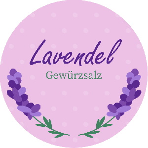 Etikett für ein Glas Gelee mit Lavendel