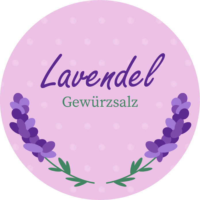 Etikett für ein Glas Gelee mit Lavendel