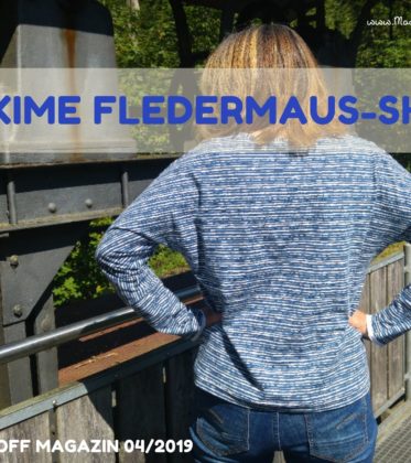 Rückansicht Fledermausshirt weite Ärmel