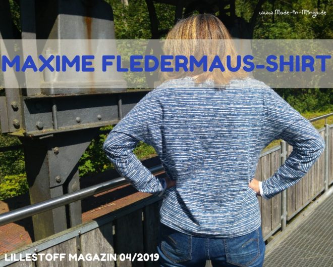 Rückansicht Fledermausshirt weite Ärmel