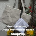 Snappap Tasche nähen mit Futter und Innentasche fuer den grossen Einkauf