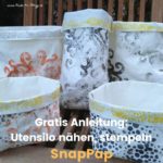 snappap utensilo nähen und bestempeln