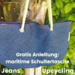 Jeanstasche nähen mit Ösen. Upcycling idee