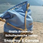 Schultertasche mit Snappap und Canvas