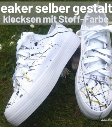 Sneaker mit Stofffarbe selbst bemalen