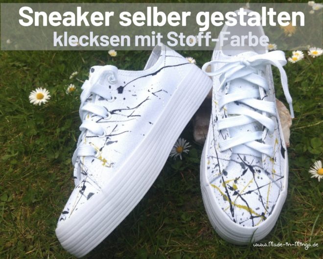 Sneaker mit Stofffarbe selbst bemalen