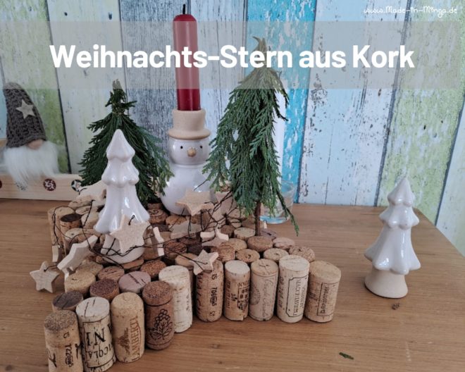 Weihnachtsstern als Kerzenuntersetzer basteln