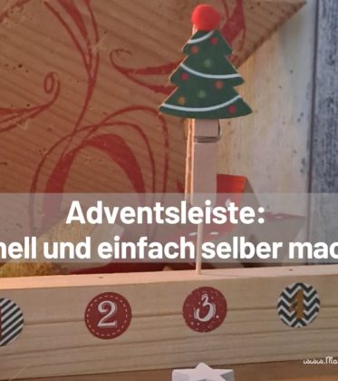 Adventsleiste aus Holz ganz einfach selber machen