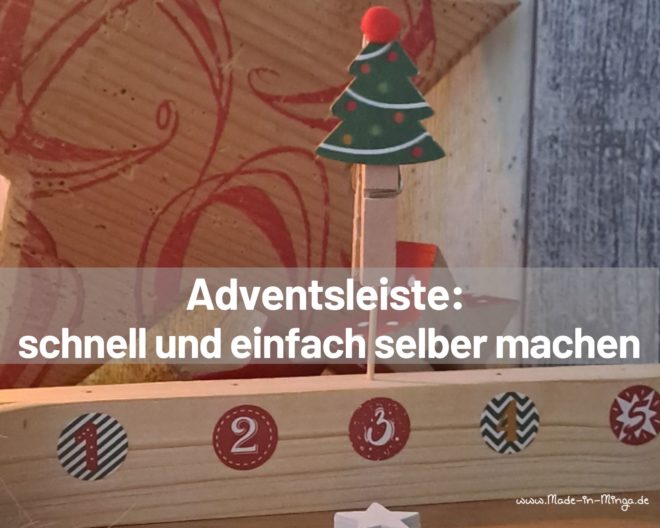 Adventsleiste aus Holz ganz einfach selber machen