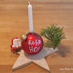 Weihnachtskugel als Kerzenständer