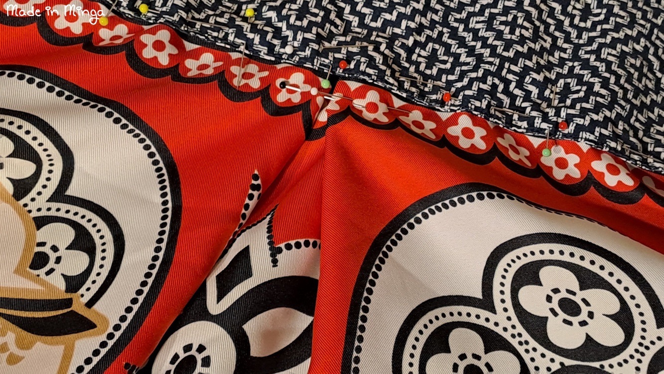 Rotes Tuch wird an der Schnittstelle eingesetzt