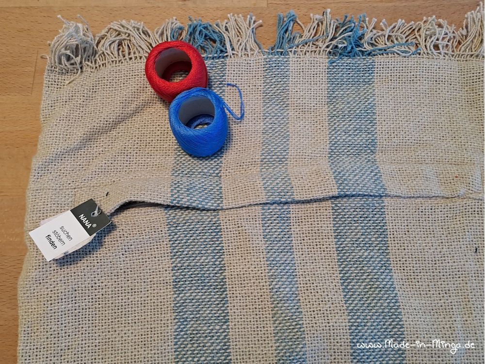 Sackleinen und Stickgarn