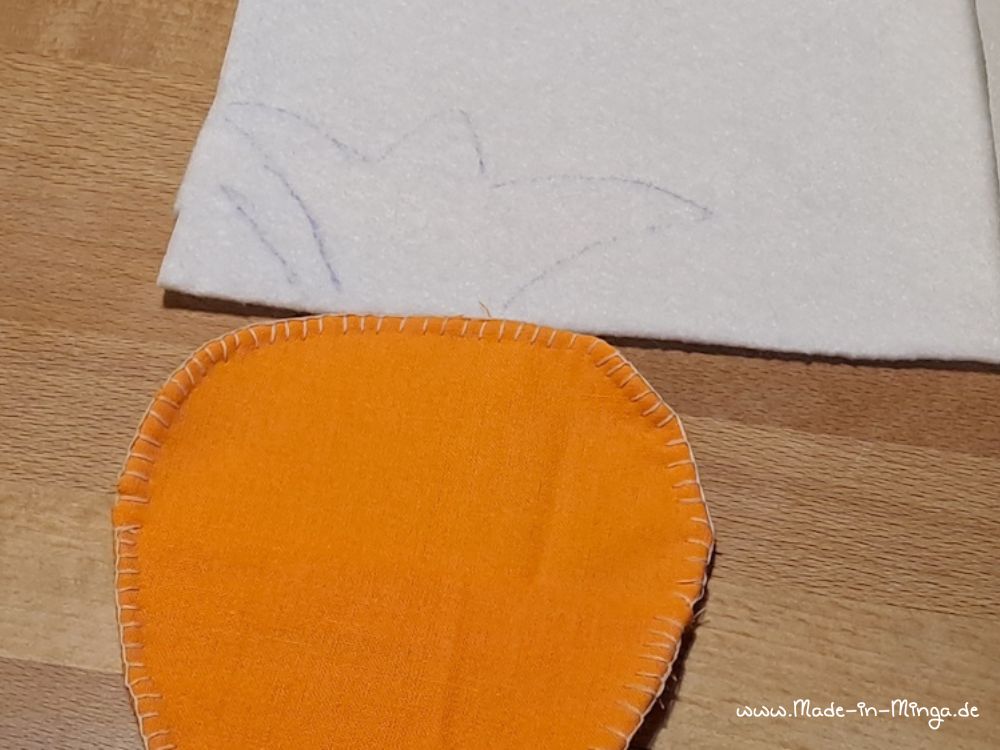 Karottengrün aus Vlies