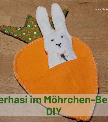 Osterhase in Möhrenbeutel