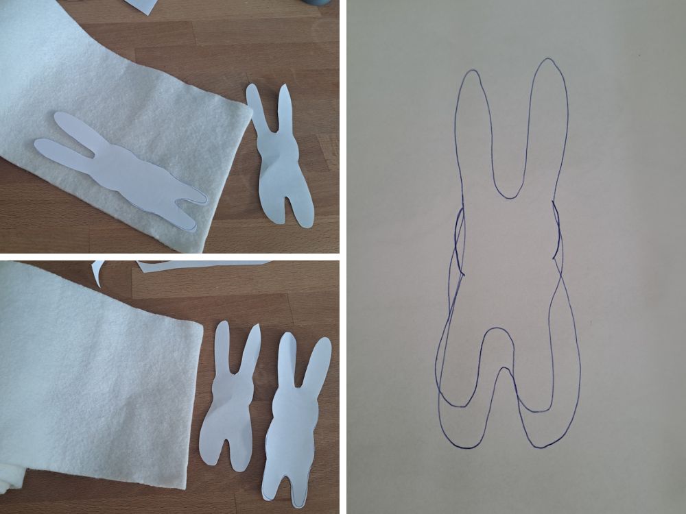 Osterhasenfigur vorzeichnen und ausschneiden