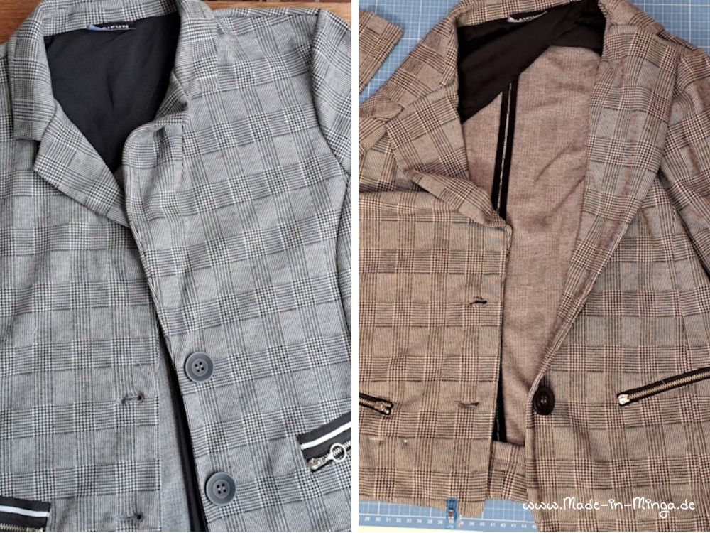 Upcycling Jacke Vorderteil